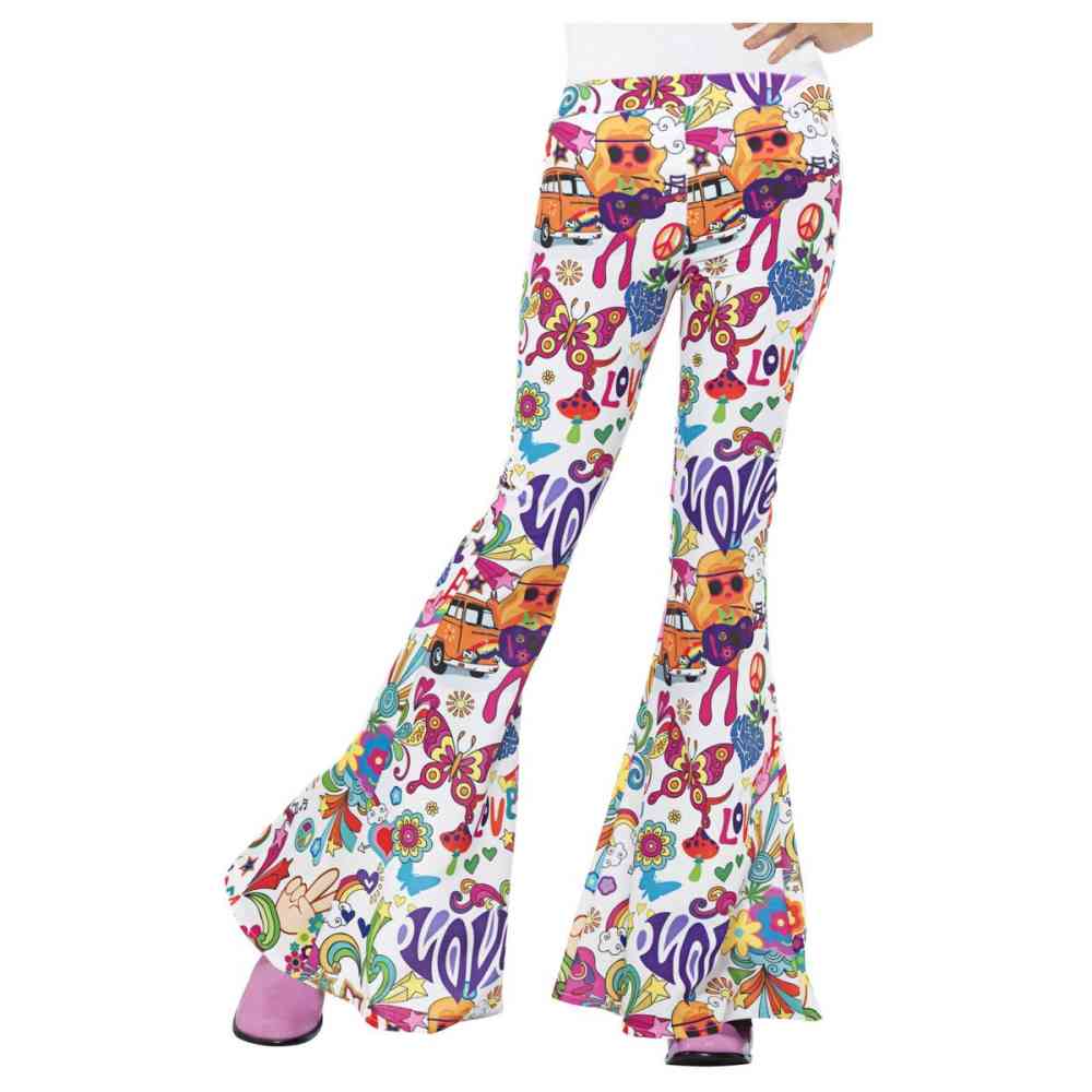 Smiffys - Groovy Flared Costume pants - Multicolours